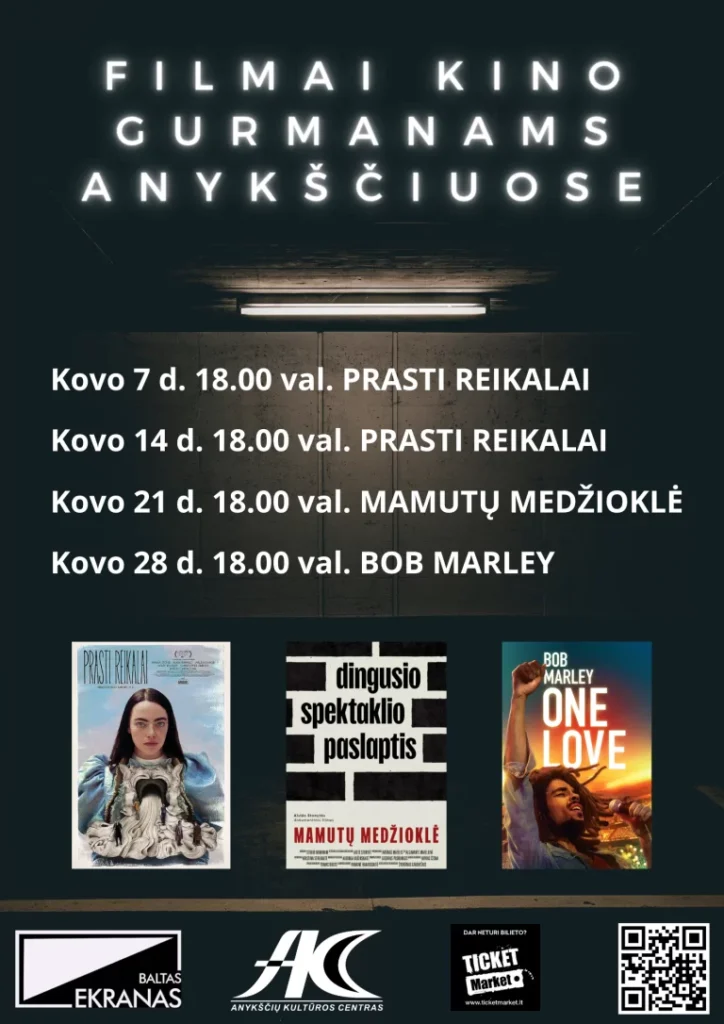 Filmai KINO GURMANAMS Anykščiuose