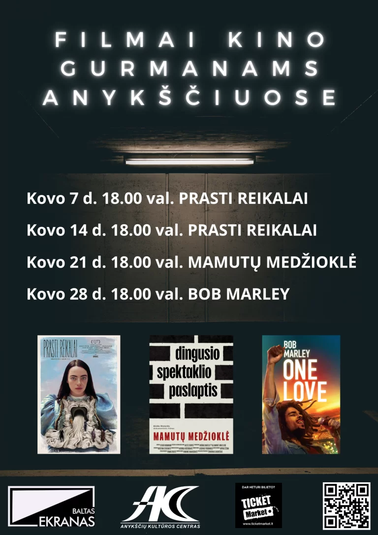 Filmai KINO GURMANAMS Anykščiuose