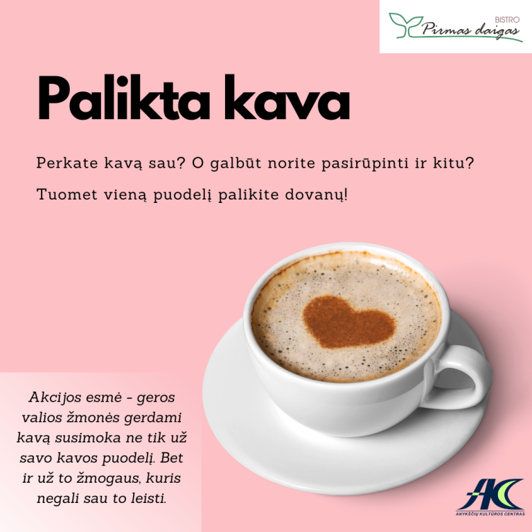 Kviečiame prisijungti prie akcijos ,,Palikta kava“