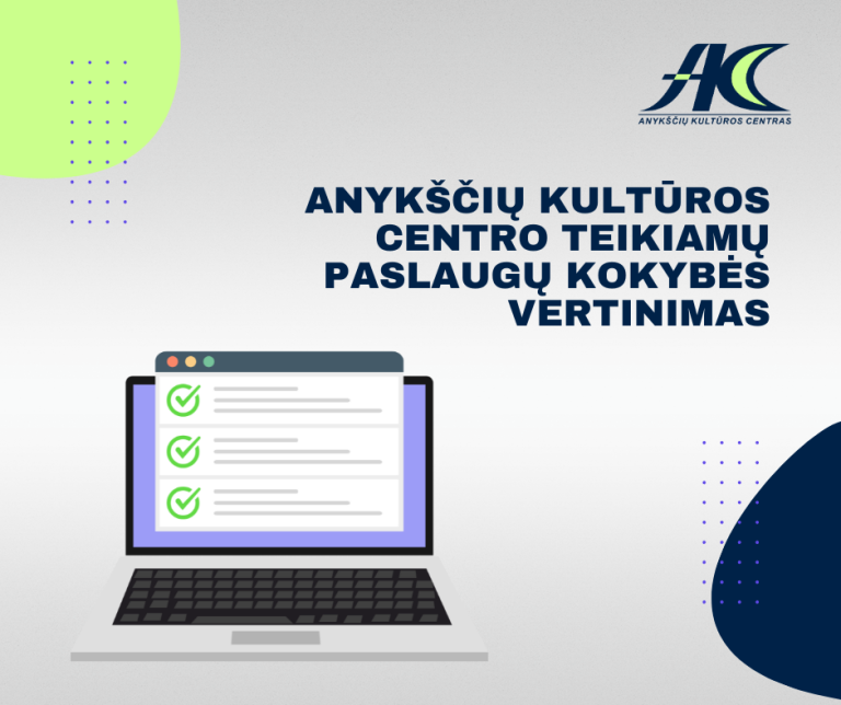 Anykščių kultūros centro teikiamų paslaugų kokybės vertinimas
