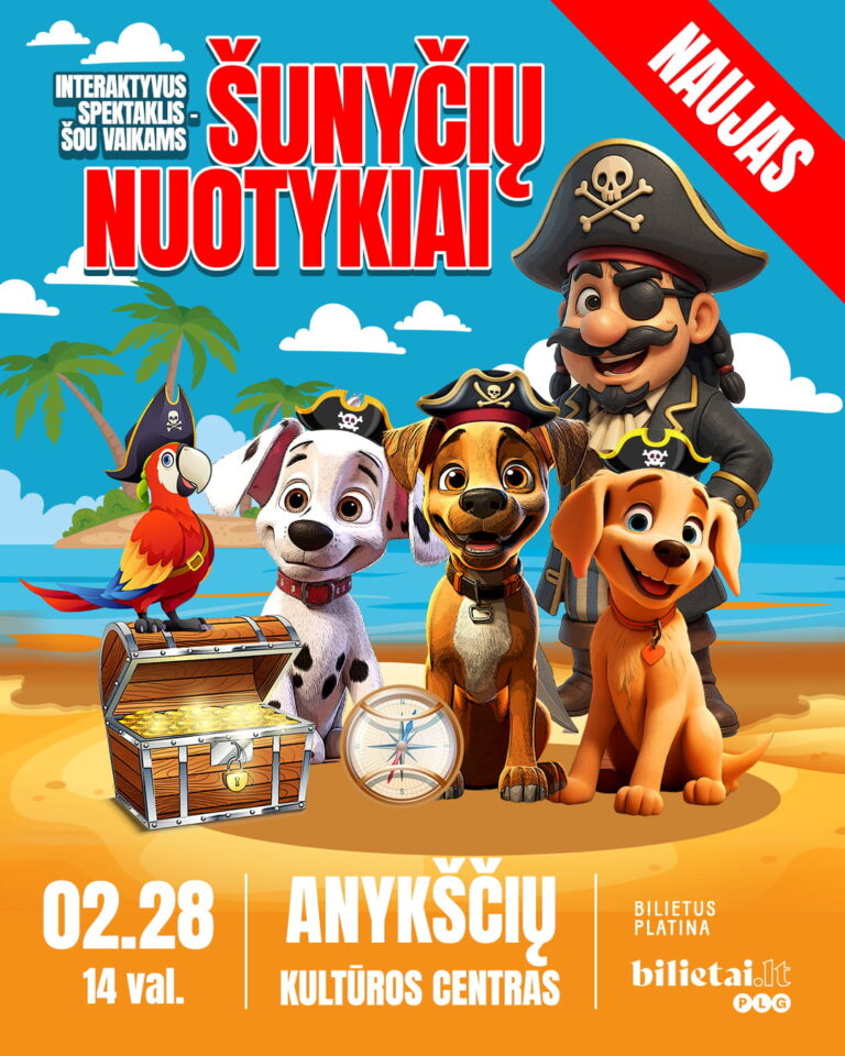 Interaktyvus spektaklis vaikams ”Šunyčių nuotykiai” | Anykščiai