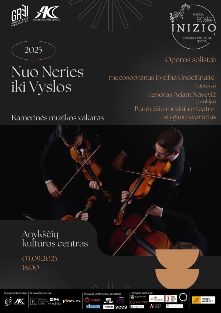 Tarptautinis muzikos festivalis „Inizio“ / Kamerinės muzikos vakaras „Nuo Neries iki Vyslos“