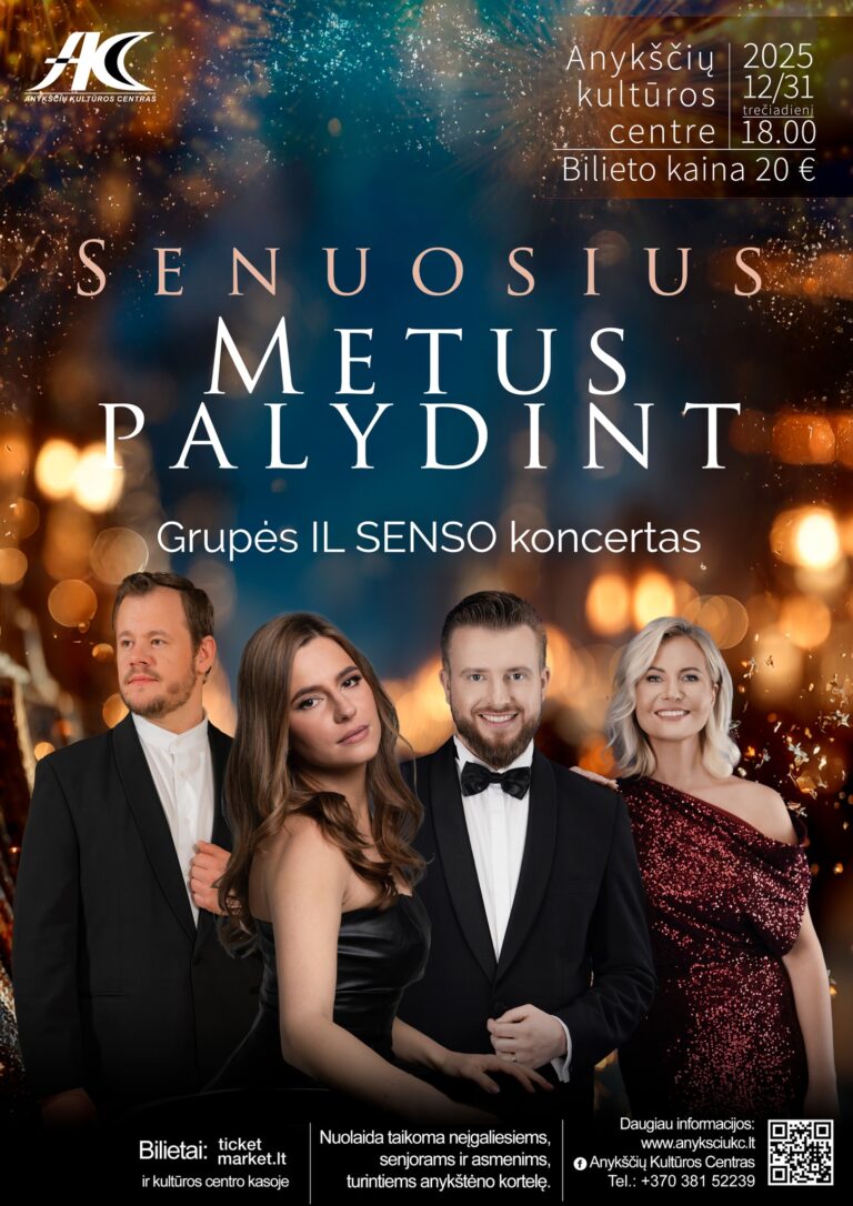 Naujametinis koncertas ,,SENUOSIUS METUS PALYDINT“ | Grupės „Il Senso“ koncertas