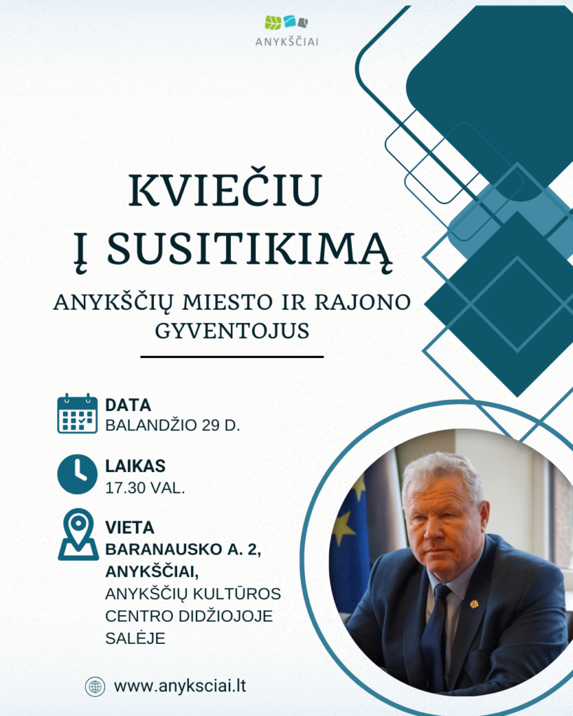 Susitikimas su Anykščių miesto ir rajono gyventojais