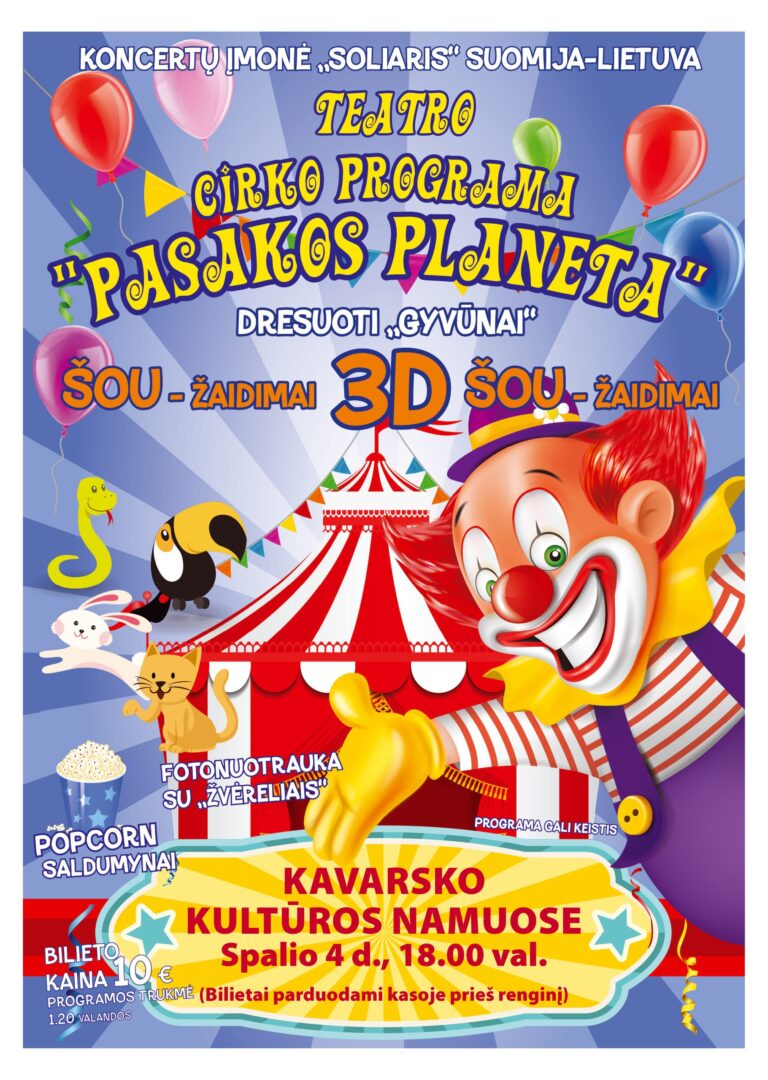 Cirko programa „Pasakos planeta“!