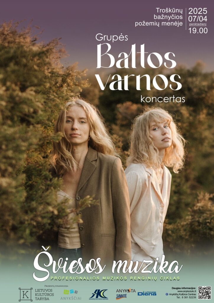 Projektas ,,Šviesos muzika“. Grupės ,,Baltos varnos” koncertas