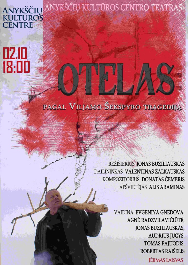 Spektaklis „Otelas“ Pagal Viljamo Šekspyro tragediją