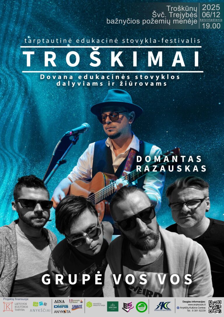 Tarptautinė edukacinė stovykla-festivalis ,,Troškimai” | Domantas Razauskas ir grupė ,,Vos vos”