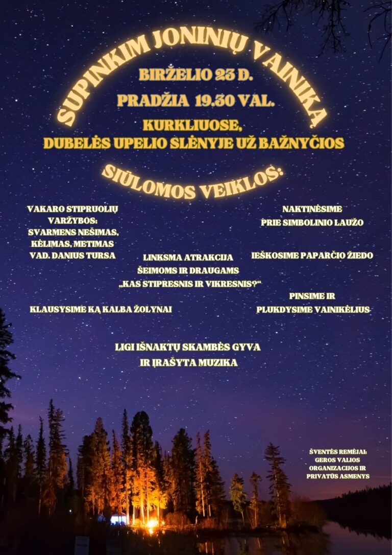 Supinkim Joninių vainiką