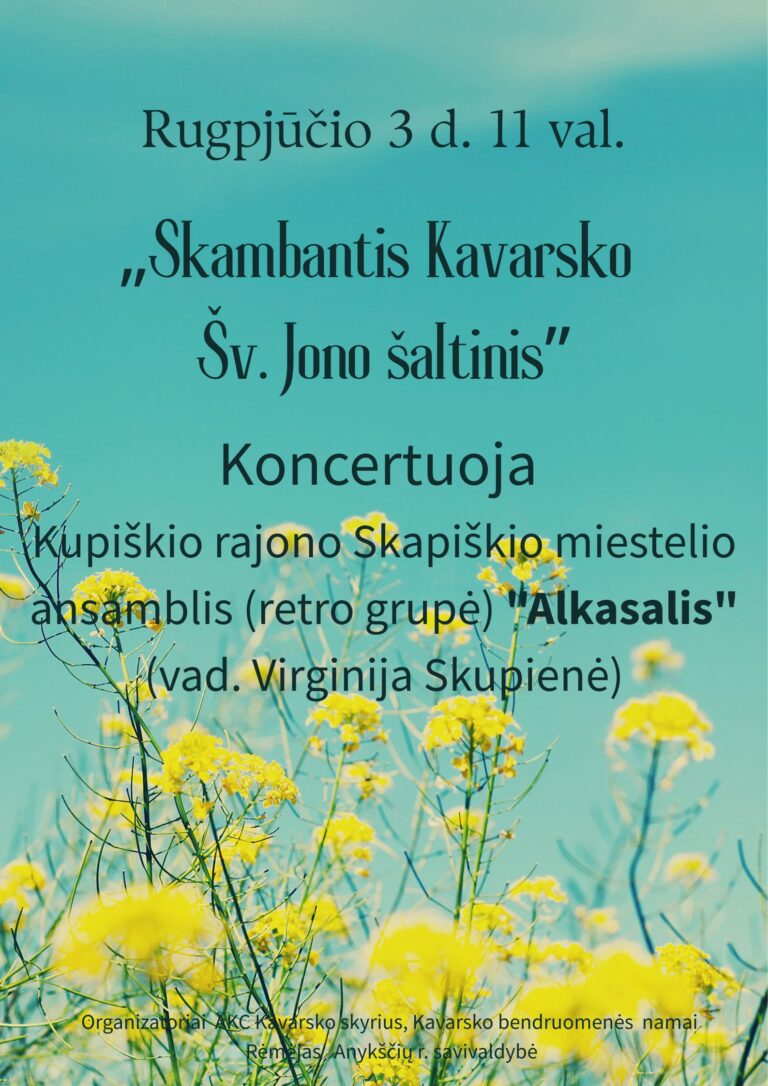 Koncertas „Skambantis Kavarsko Šv. Jono šaltinis“